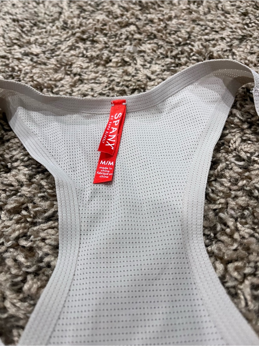 Spanx Medium Taupe Shaping Tank Top Racerback Seamless Compression M/M - Picture 3 of 5